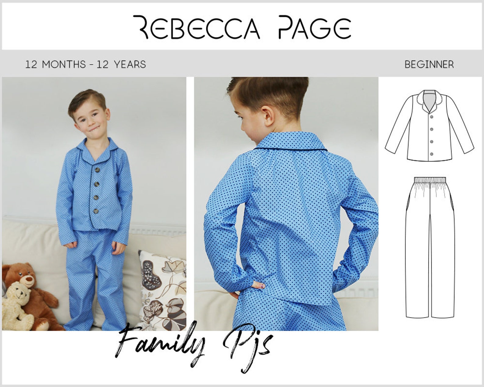 Family Pjs PDF Sewing Pattern Pjs Pattern Family Pjs - Etsy UK