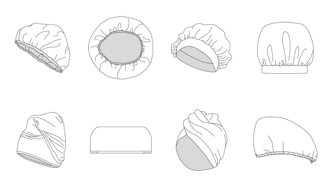 Hair & Wrap Set PDF Sewing Pattern Hair Ladies PDF