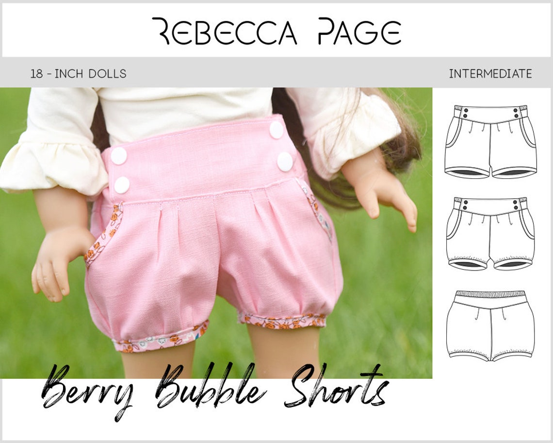 Dolls Berry Bubbles PDF Sewing Pattern Shorts Pattern Doll Etsy