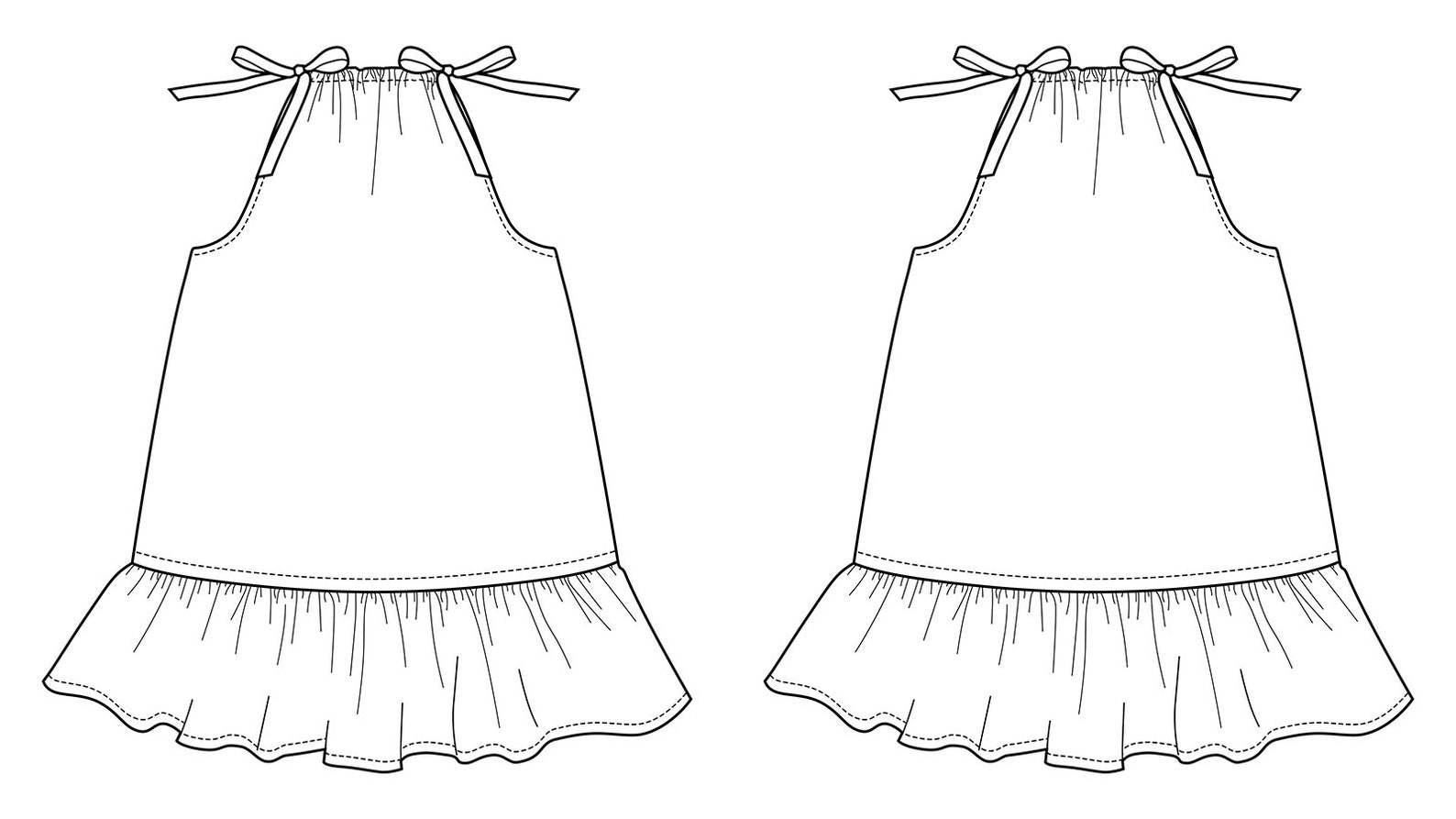 Emily Pillowcase Dress PDF Sewing Pattern Childrens Pattern Etsy