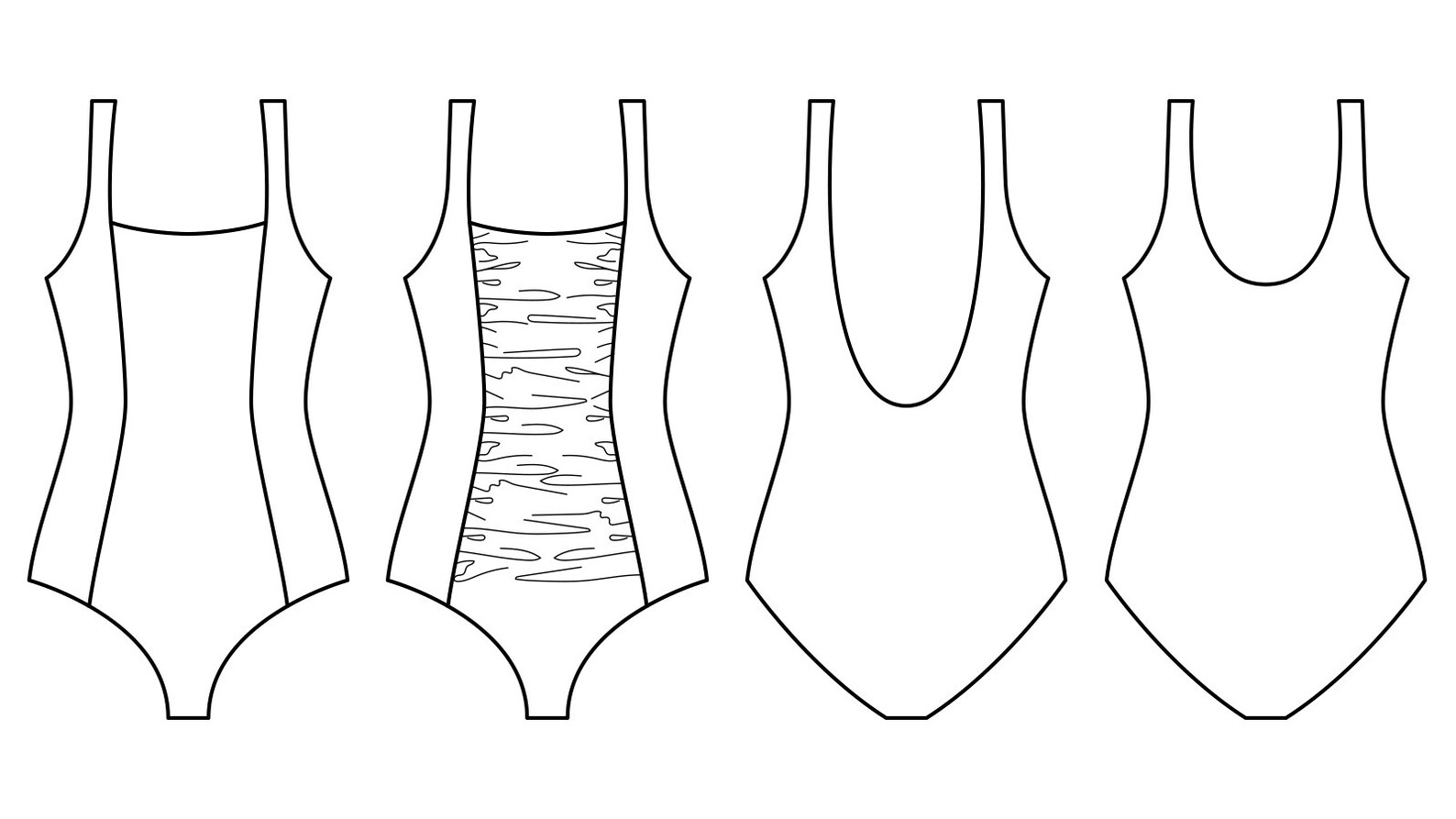 BUNDLE Ruched Swimsuit PDF Sewing Pattern Swimsuit Pattern Etsy