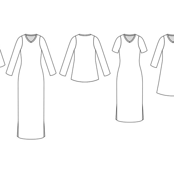 T-Shirt Dress PDF Sewing Pattern - T-Shirt Pattern, T-Shirt Pattern, Shirt Dress Pattern, Dress Sewing Pattern, T-Shirt PDF, Quick Dress