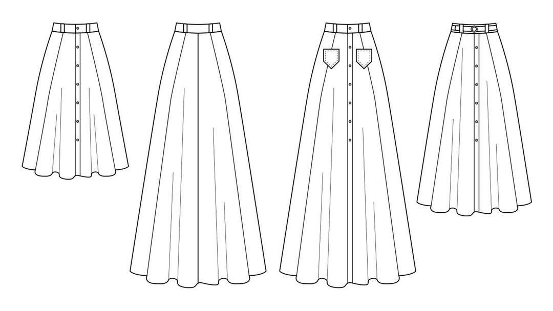 Sonia Skirt PDF Sewing Pattern Stylish Pattern, Sonia Skirt Pattern ...