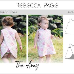 Children’s Amy Dress PDF Sewing Pattern - Reversible Pattern, Childs Dress Pattern, Cross Dress Pattern, Dress Sewing Pattern, Reversible