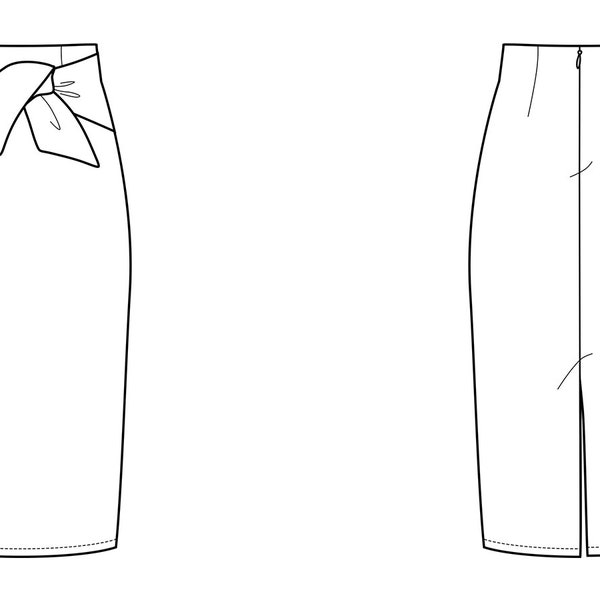Paige Pencil Skirt PDF Sewing Pattern - Pencil Pattern, Pencil Skirt Pattern, Slim Skirt Pattern, Skirt Sewing Pattern, Pencil PDF, Quick
