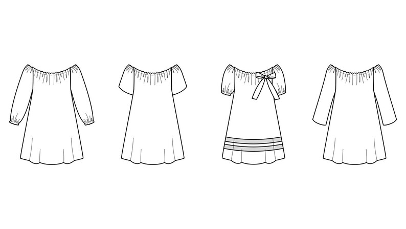 BUNDLE Olivia Top PDF Sewing Pattern Blouse Pattern Boho - Etsy UK