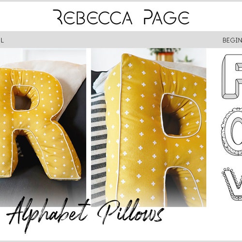 Alphabet Pillows PDF Sewing Pattern Pillow Pattern Letter Etsy