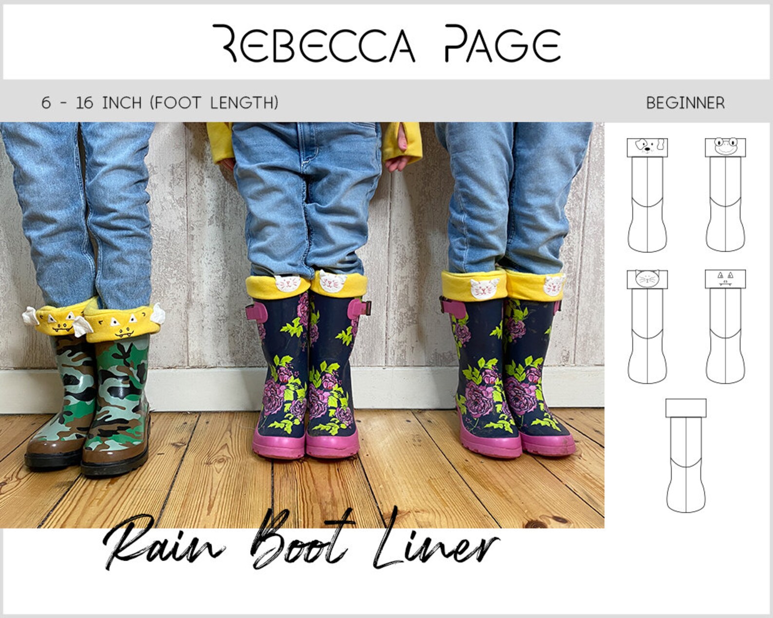 Rain Boot Liner PDF Sewing Pattern Warm Pattern Boot Liner Etsy
