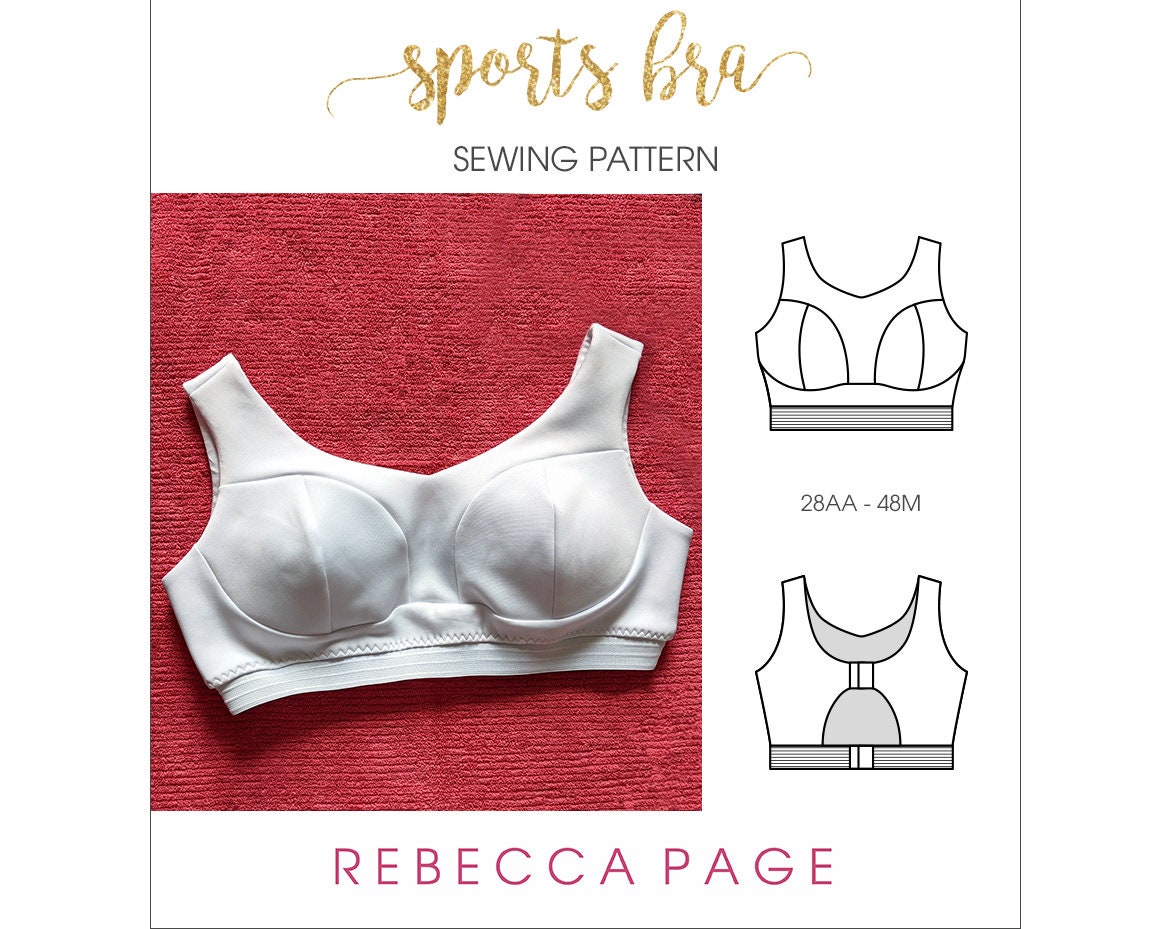 Sports Bra PDF Sewing Pattern 28AA to 48M optional power Etsy