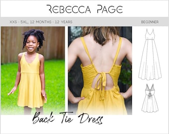 BUNDLE Back Tie Dress PDF Sewing Pattern - Backless Pattern, Tie Dress Pattern, Maxi Dress Pattern, Dress Sewing Pattern, Backless PDF, Fun