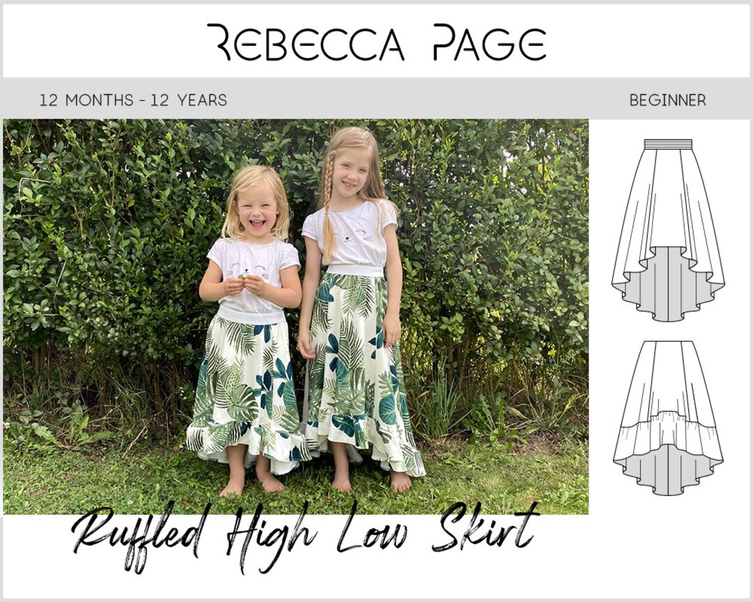 Ruffled High low Skirt PDF Sewing Pattern Skirt Pattern Hi low Skirt Pattern Hi low Skirt Pattern Skirt Sewing Pattern Skirt PDF Etsy Canada