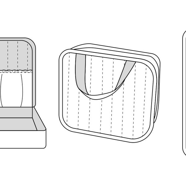 Vintage Suitcase PDF Sewing Pattern - Bag Pattern, Suitcase Pattern, Roomy Bag Pattern, Bag Sewing Pattern, Bag PDF, Easy Bag Pattern, Easy