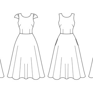 Dora A Skater Dress PDF Sewing Pattern Classic Pattern - Etsy UK