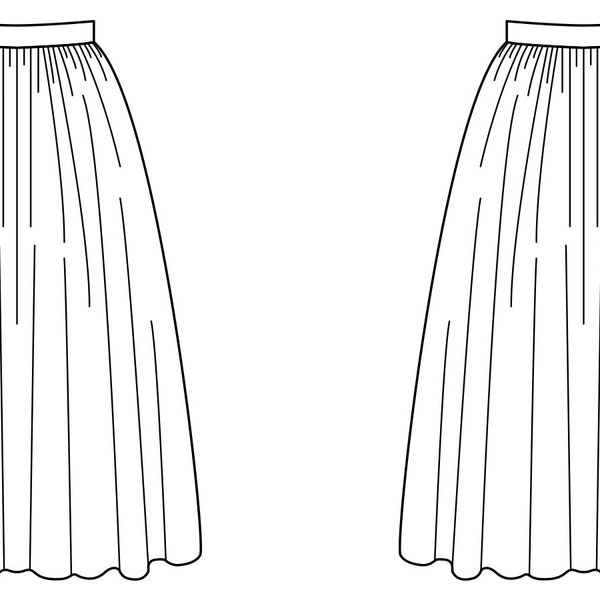 Tulle Skirt PDF Sewing Pattern - Full Skirt Pattern, Tulle Skirt Pattern, Gathered Skirt, Skirt Sewing Pattern, Full Skirt PDF, Pretty Skirt