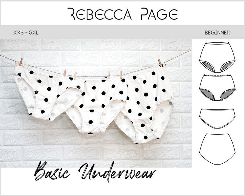 Basic Underwear PDF Sewing Pattern Underwear Pattern Basics Etsy