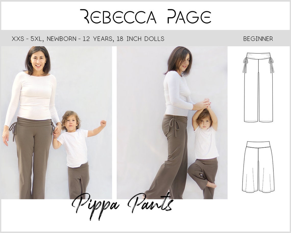 BUNDLE Pippa Pants PDF Sewing Pattern Comfy Pattern Pippa Etsy