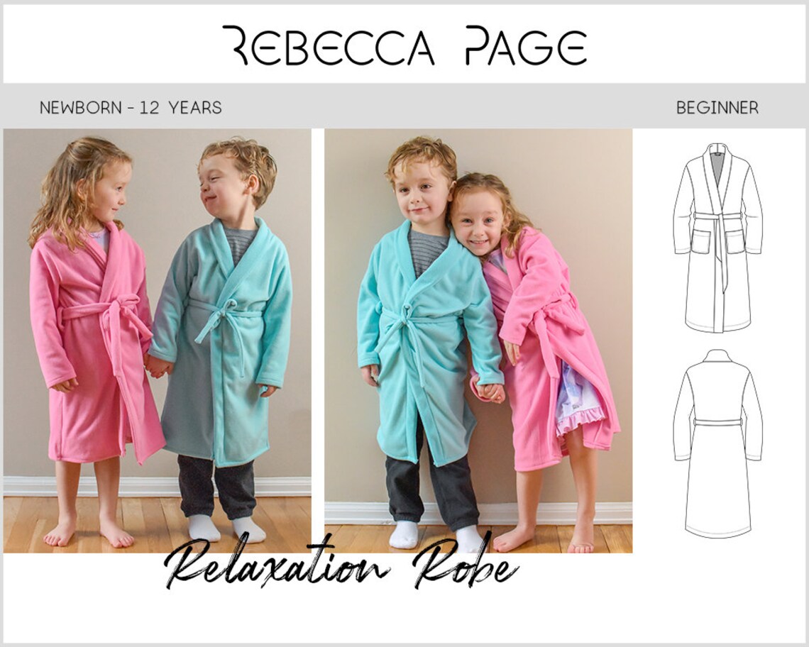 Relaxation Robe PDF Sewing Pattern Bathrobe Pattern Comfy Etsy