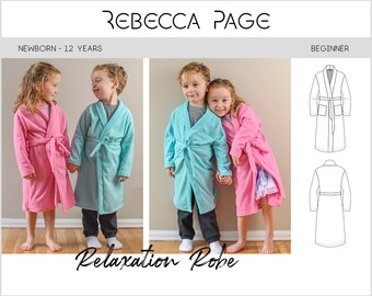 Bathrobe Sewing Pattern PDF, Kids Bathrobe PDF Pattern, Comfy Robe Pattern, Relaxed Robe Pattern, Robe Sewing Pattern,Men's Bathrobe Pattern