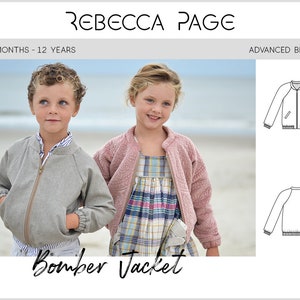 Children's Bomber Jacket PDF Sewing Pattern - Jacket Pattern, Bomber Pattern, Bomber Coat Pattern, Coat Sewing Pattern, Jacket PDF