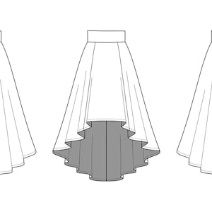 Hayley High Low Skirt PDF Sewing Pattern - Hi-Low Pattern, Hi-Low Skirt Pattern, Flowy Skirt Pattern, Skirt Sewing Pattern, Hi-Low PDF, Easy
