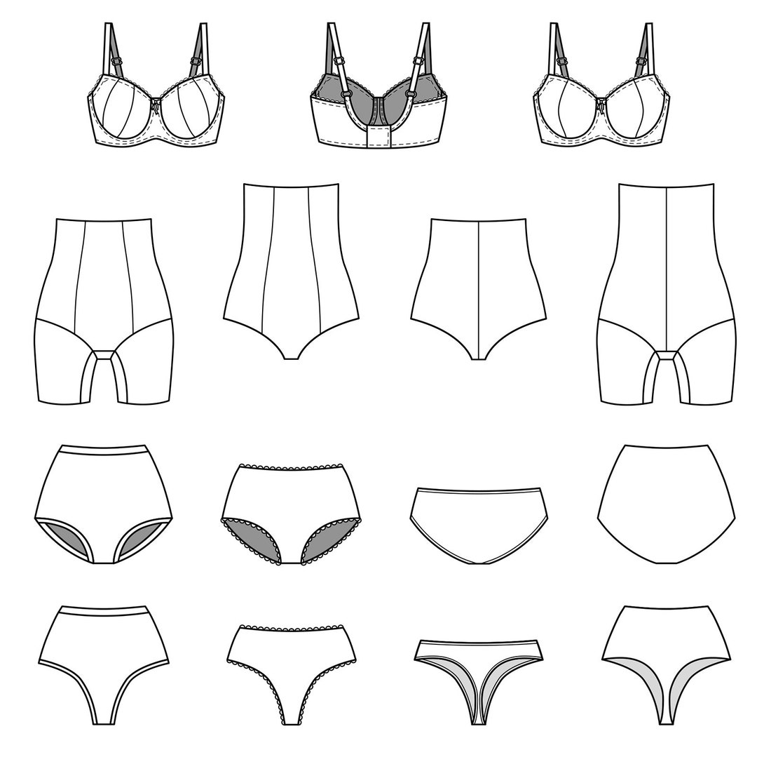 Ultimate Intimates Bundle PDF Sewing Pattern Lingerie Pattern, Bra ...