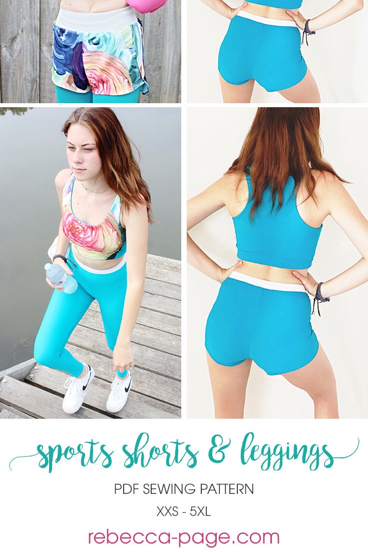 Sports Shorts & Leggings PDF Sewing Pattern XXS to 5XL | Etsy