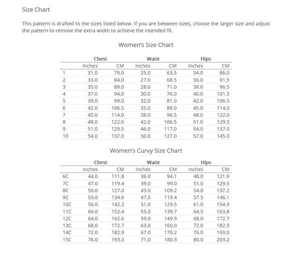 Lingerie Size Chart - Mentionables