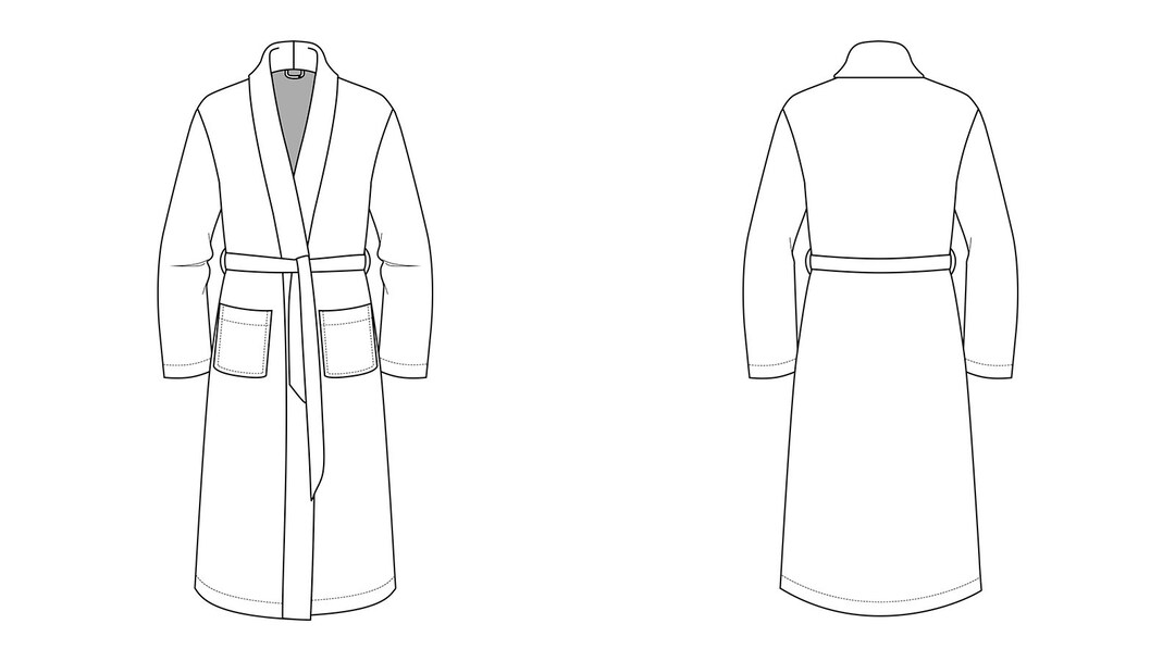 Relaxation Robe PDF Sewing Pattern - Bathrobe Pattern, Comfy Robe ...