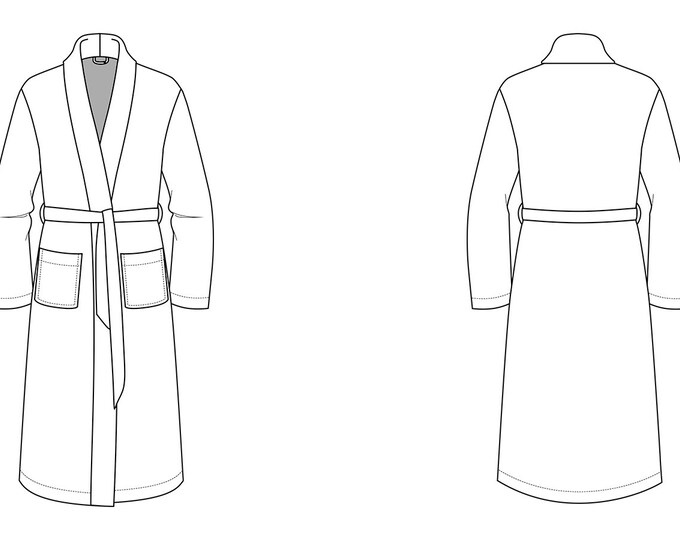 Sewing Pattern Men's Robe Pattern, Men's Loungewear Pattern, Men's