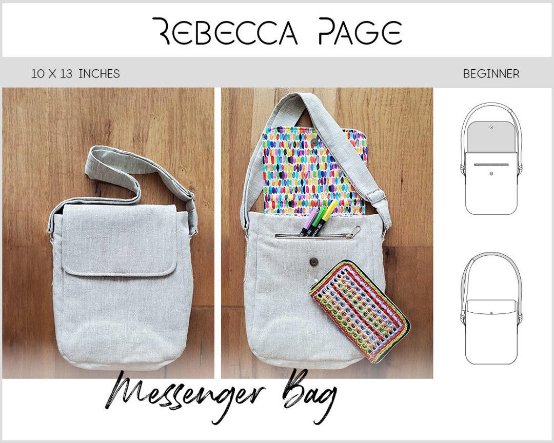 Messenger Bag PDF Sewing Pattern Messenger Bag Bag PDF Bag 