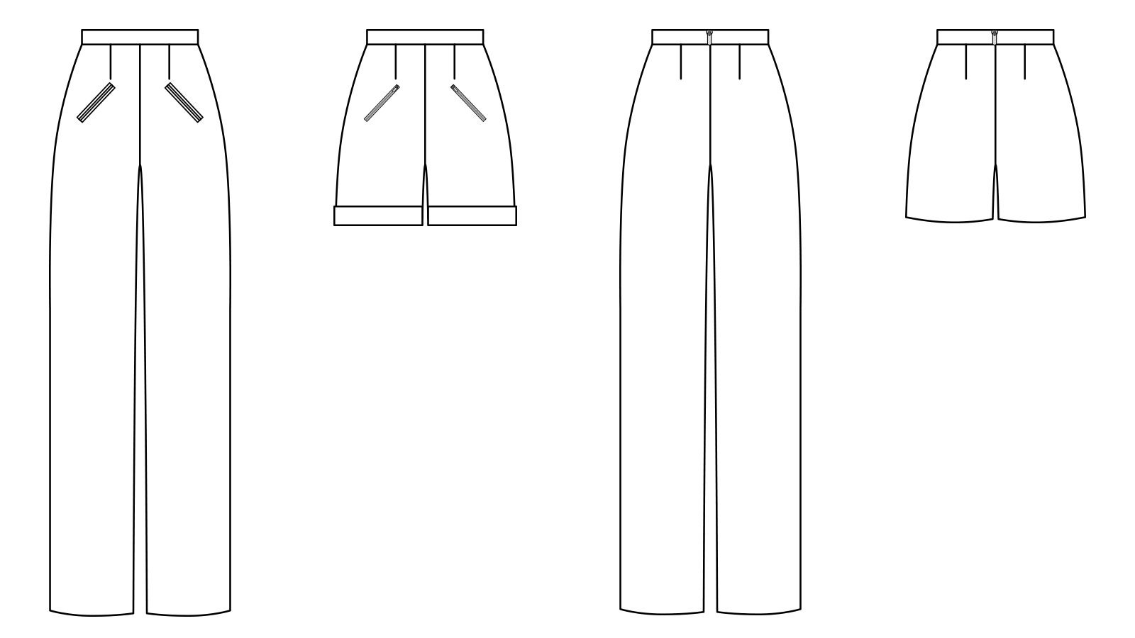 Vintage Shorts & Trousers PDF Sewing Pattern Shorts Pattern Etsy