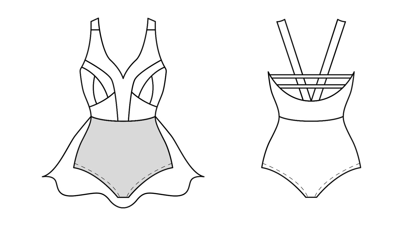 Savannah Swimsuit PDF Sewing Pattern Swimwear Pattern, Fitted Swim