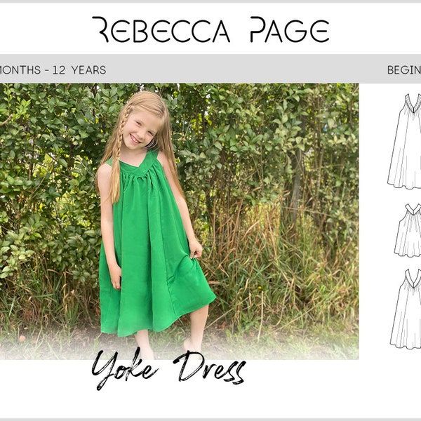 Children’s Yoke Dress PDF Sewing Pattern - Yoke Pattern, Flowy Dress Pattern, Loose Dress Pattern, Dress Sewing Pattern, Yoke PDF, Easy