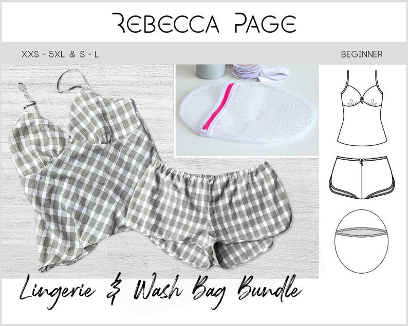 Lingerie & Wash Bag Bundle PDF Sewing Pattern Lingerie Etsy