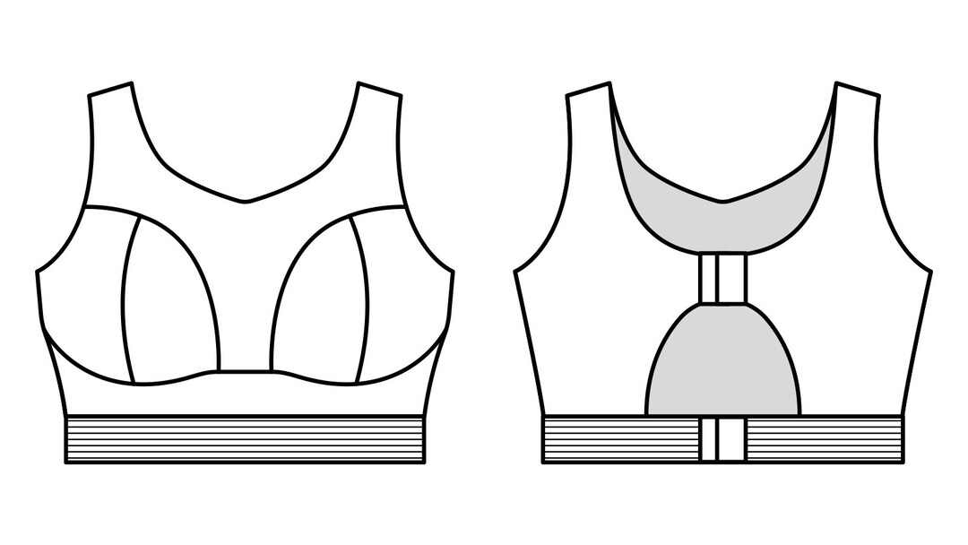 Sports Bra PDF Sewing Pattern Bra Pattern, Sports Bra Pattern, Sports