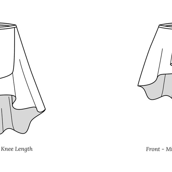 Skirt Pattern - Etsy