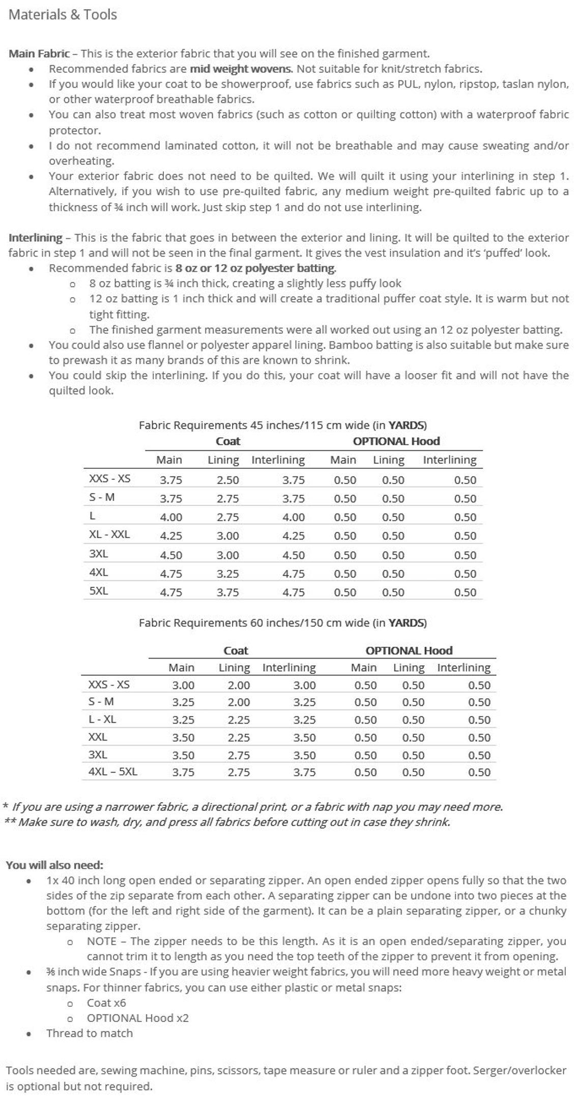 Bundle Puffer Coat PDF Sewing Pattern Coat Pattern Puffer Etsy