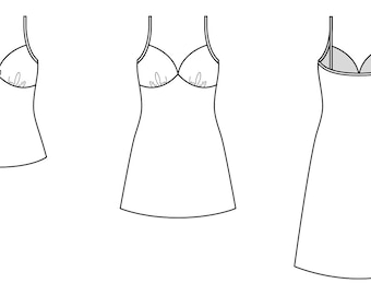 Slip PDF Sewing Pattern - Slip Pattern, Slip Top Pattern, Top Dress Pattern, Dress Sewing Pattern, Slip PDF, Easy Dress Pattern, Easy Sewing