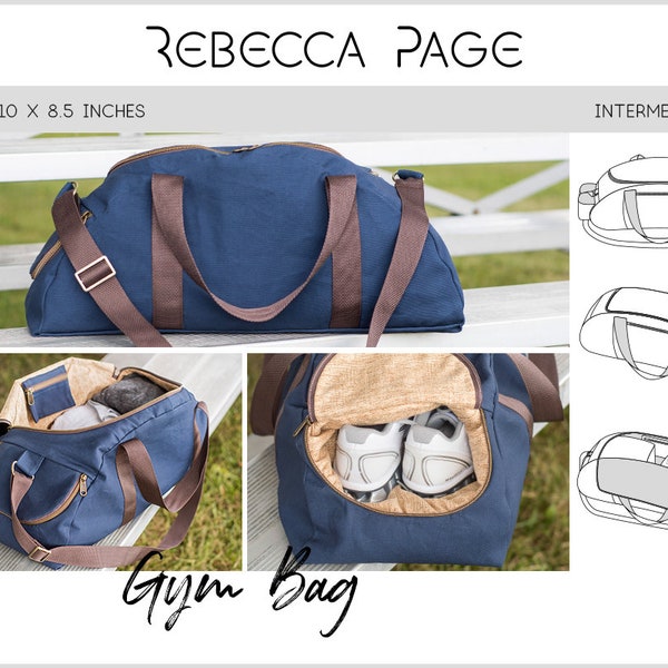 Gym Bag PDF Sewing Pattern - Gym Bag Pattern, Gym Bag Pattern, Gym Bag PDF, Gym Bag Sew, Bag Pattern, Bag PDF, Bag Sew, Gym Bag, Unisex Bag