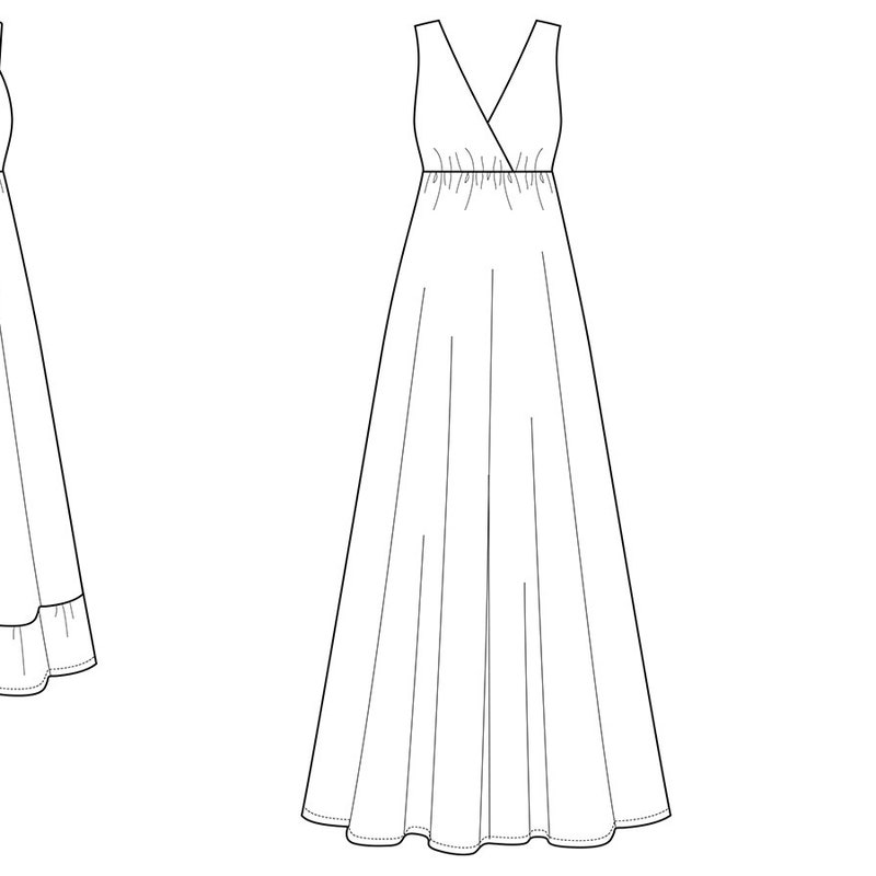 Maxi Dress Pattern Etsy