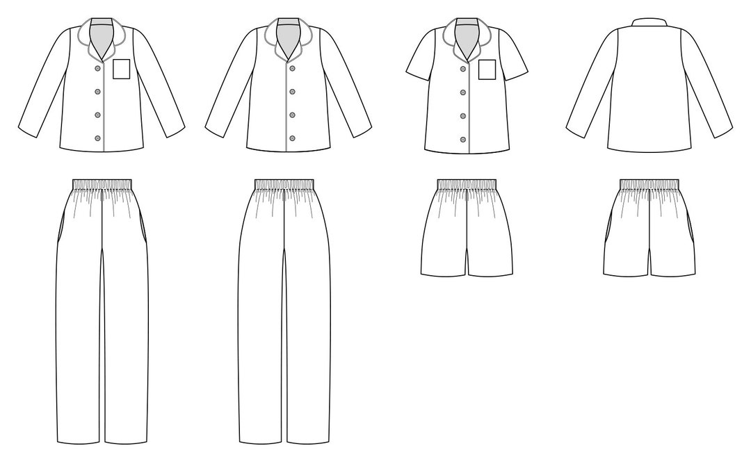 Family Pjs PDF Sewing Pattern - Pjs Pattern, Family Pjs Pattern, Comfy ...