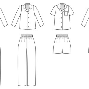 PJs PDF, Easy Sewing Pattern, Family Pattern