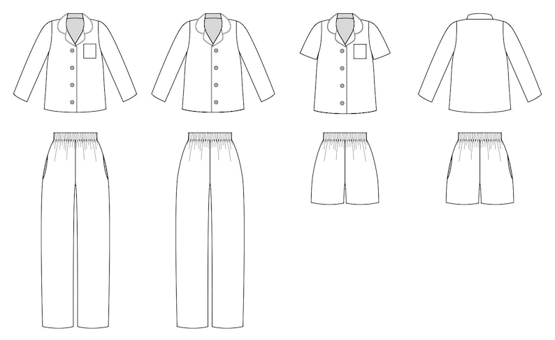 PJs PDF, Easy Sewing Pattern, Family Pattern