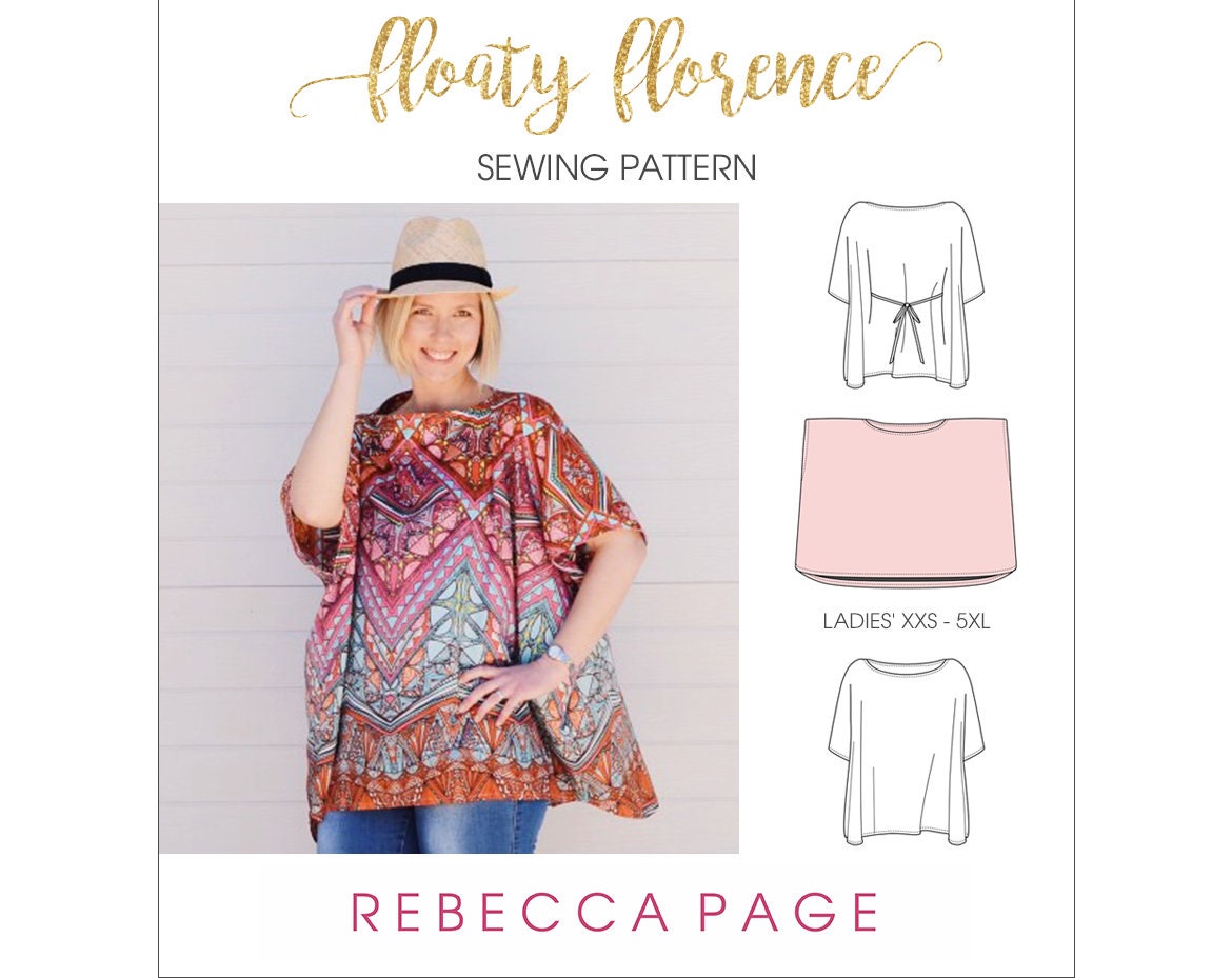 Floaty Florence Floaty Top PDF Sewing Pattern XXS to 5XL Etsy