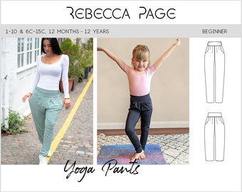 BUNDLE Yoga Pants PDF Sewing Pattern - Comfy Pants Pattern, Yoga Pants Pattern, Trackpants Pattern, Pants Sewing Pattern, Comfy Pants PDF