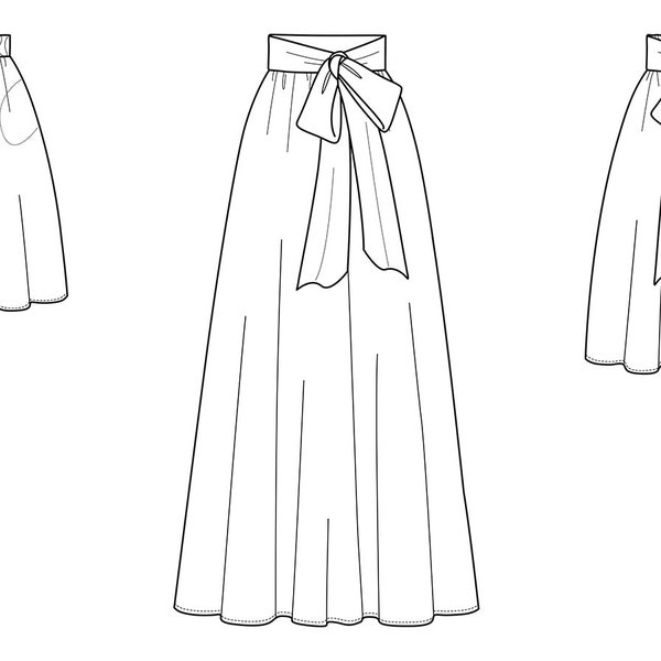 Arabella  PDF Sewing Pattern - Maxi Pattern, Maxi Skirt Pattern, Gathered Skirt, Skirt Sewing Pattern, Maxi PDF, Cute Skirt Pattern, Cute
