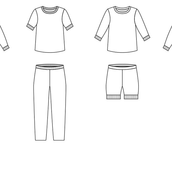 Jersey PJs PDF Sewing Pattern - PJs Pattern, Jersey PJs Pattern, Comfy PJs Pattern, PJs Sewing Pattern, PJs PDF, Easy Pajamas Pattern, Easy