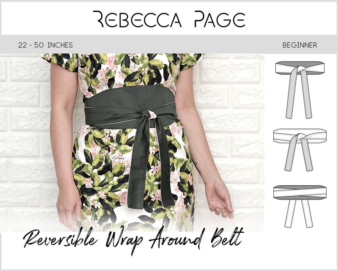 Reversible Wrap Around Belt PDF Sewing Pattern Belt Pattern, Wrap Belt
