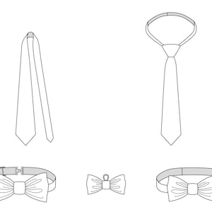Tie & Bow Tie PDF Sewing Pattern - Bowtie Pattern, Neck Tie Pattern, Menswear Pattern, Accessories Pattern, Bowtie PDF, Easy Pattern, Quick