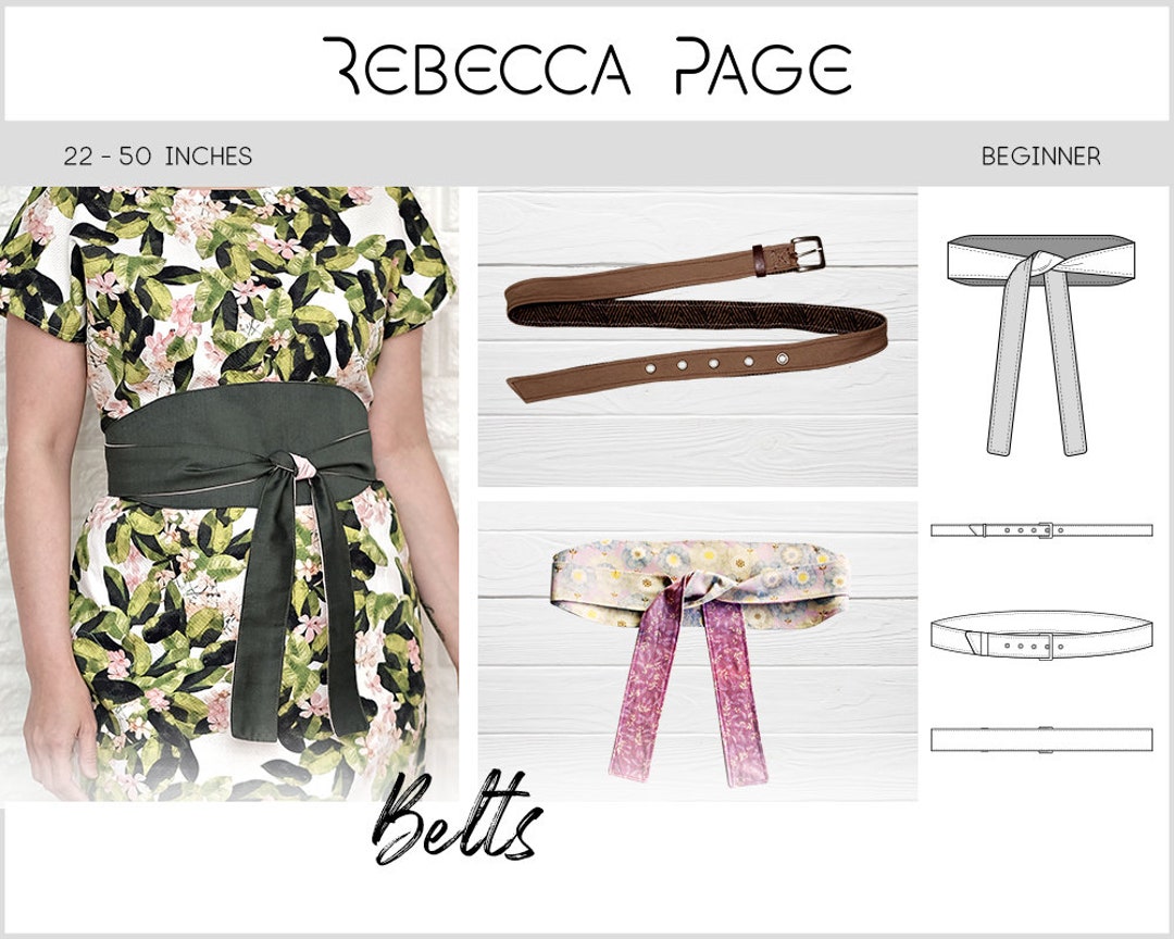 BUNDLE Belt PDF Sewing Pattern Belt Pattern, Classic Belt Pattern ...